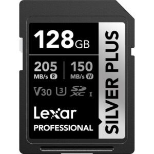 Memoria Lexar 128GB Silver Plus SDXC UHS-I