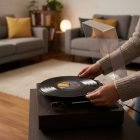 Tocadiscos De Vinilo Con Bluetooth Y Parlantes 33/45/78 Rpm - Imagen 3